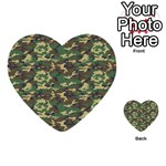 CAMO WOODLAND Multi-purpose Cards (Heart)  Front 1