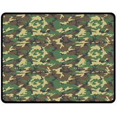 Camo Woodland Fleece Blanket (medium)  by trendistuff