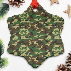 Camo Woodland Snowflake Ornament (2-side)