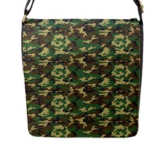 Camo Woodland Flap Messenger Bag (l) 