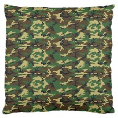 Camo Woodland Standard Flano Cushion Cases (two Sides) 