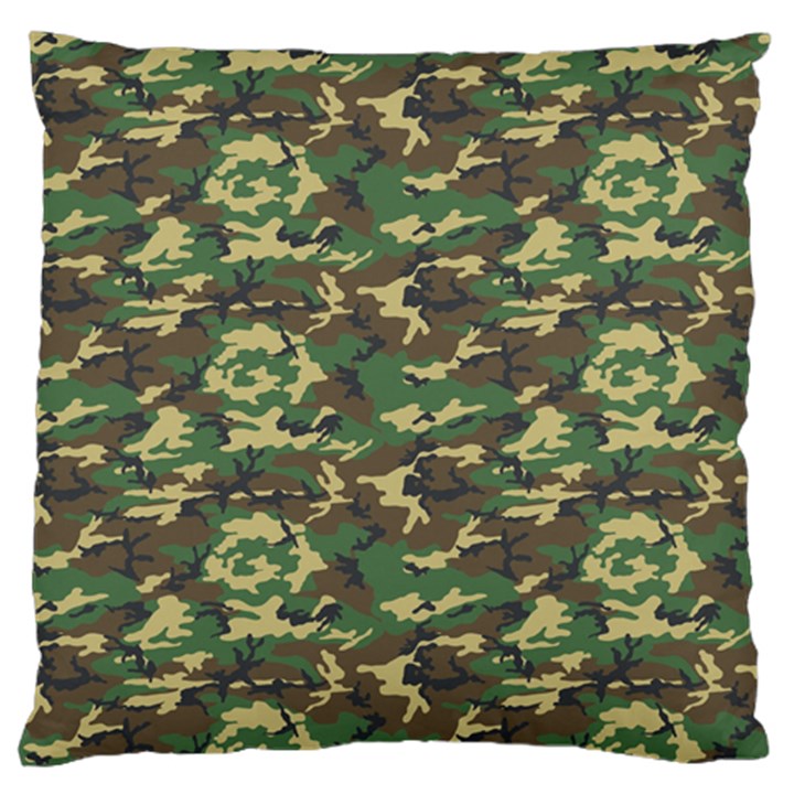 CAMO WOODLAND Large Flano Cushion Cases (One Side) 