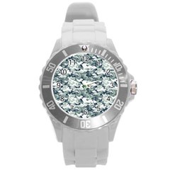 Camo Urban Round Plastic Sport Watch (l) by trendistuff