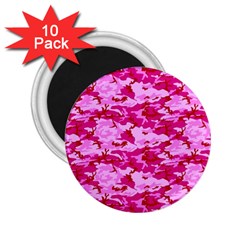 Camo Pink 2 25  Magnets (10 Pack)  by trendistuff