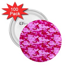 Camo Pink 2 25  Buttons (100 Pack) 