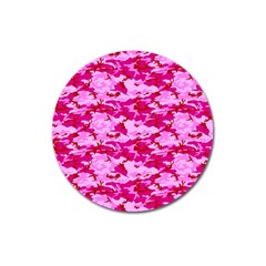 Camo Pink Magnet 3  (round) by trendistuff