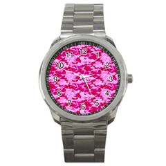 Camo Pink Sport Metal Watches