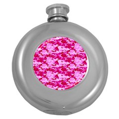 Camo Pink Round Hip Flask (5 Oz)