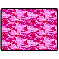 Camo Pink Double Sided Fleece Blanket (large) 