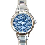 CAMO NAVY Round Italian Charm Watches