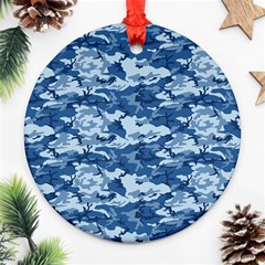 Camo Navy Ornament (round)  by trendistuff