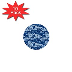 Camo Navy 1  Mini Buttons (10 Pack) 