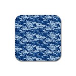 CAMO NAVY Rubber Coaster (Square) 