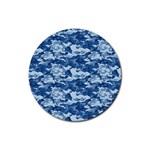 CAMO NAVY Rubber Coaster (Round) 