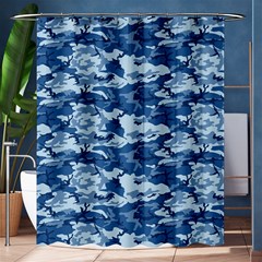 Camo Navy Shower Curtain 60  X 72  (medium) 