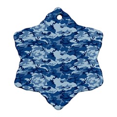 Camo Navy Ornament (snowflake)  by trendistuff