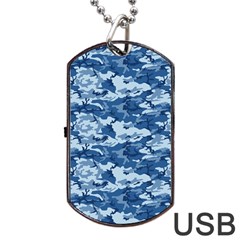 Camo Navy Dog Tag Usb Flash (two Sides) 