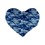 CAMO NAVY Standard 16  Premium Heart Shape Cushions