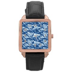 Camo Navy Rose Gold Watches