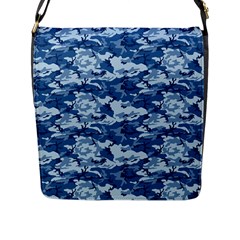 Camo Navy Flap Messenger Bag (l) 