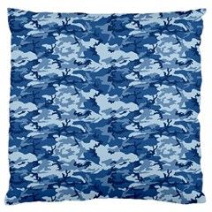 Camo Navy Standard Flano Cushion Cases (one Side) 