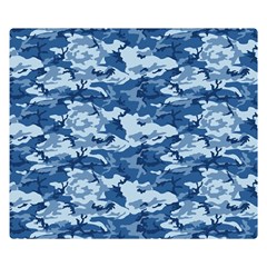 Camo Navy Double Sided Flano Blanket (small) 