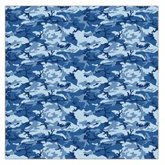 Camo Navy Large Satin Scarf (square)