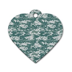 Camo Digital Urban Dog Tag Heart (one Side)