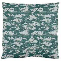 Camo Digital Urban Large Flano Cushion Cases (one Side) 