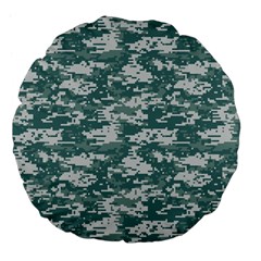 Camo Digital Urban Large 18  Premium Flano Round Cushions by trendistuff