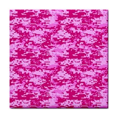 Camo Digital Pink Tile Coasters by trendistuff