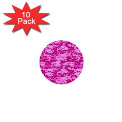 Camo Digital Pink 1  Mini Buttons (10 Pack) 