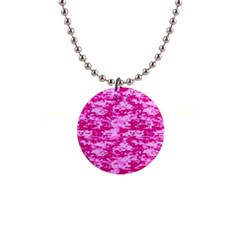 Camo Digital Pink Button Necklaces by trendistuff