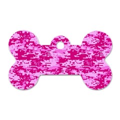 Camo Digital Pink Dog Tag Bone (one Side)