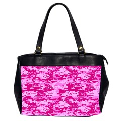 Camo Digital Pink Office Handbags (2 Sides)  by trendistuff