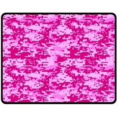 Camo Digital Pink Fleece Blanket (medium)  by trendistuff