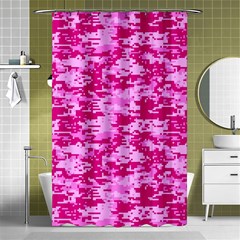 Camo Digital Pink Shower Curtain 48  X 72  (small) 