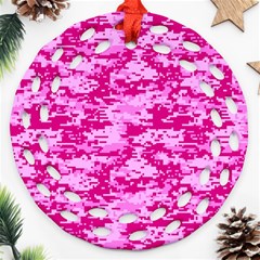 Camo Digital Pink Ornament (round Filigree) 