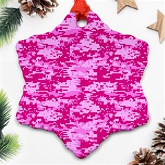 Camo Digital Pink Ornament (snowflake) 