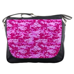 Camo Digital Pink Messenger Bags by trendistuff