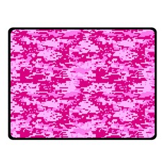 Camo Digital Pink Double Sided Fleece Blanket (small)  by trendistuff