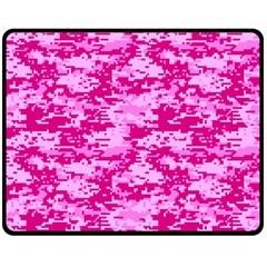 Camo Digital Pink Double Sided Fleece Blanket (medium) 