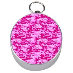 Camo Digital Pink Silver Compasses