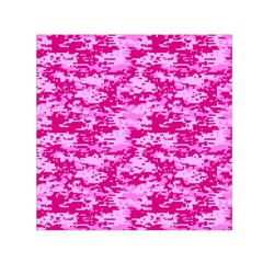 Camo Digital Pink Small Satin Scarf (square) 