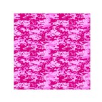 CAMO DIGITAL PINK Small Satin Scarf (Square)  Front