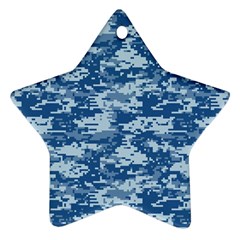 Camo Digital Navy Star Ornament (two Sides)  by trendistuff