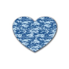 Camo Digital Navy Heart Coaster (4 Pack) 