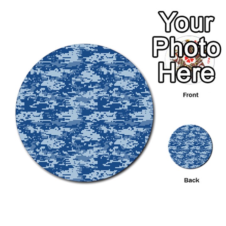 CAMO DIGITAL NAVY Multi-purpose Cards (Round) 