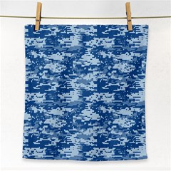 Camo Digital Navy Face Towel by trendistuff