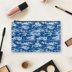 Camo Digital Navy Cosmetic Bag (medium)  by trendistuff